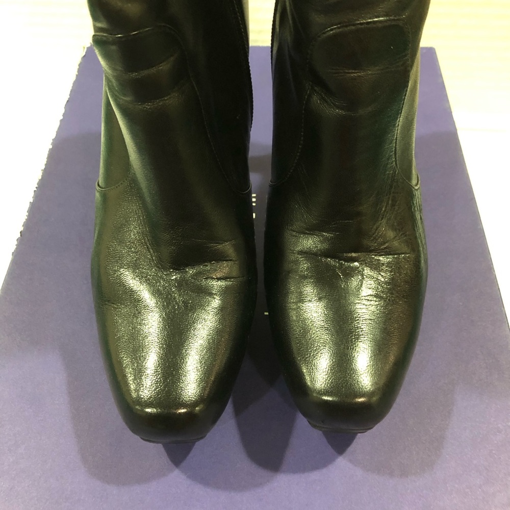 Hp New! Stuart Weizmann Black Platform Boots Size… - image 5